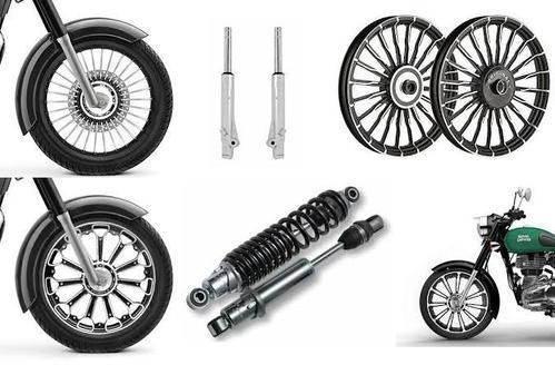 Royal Enfield Spare Parts - Royal Enfield Bike Wheels Suspension Parts  Exporter from New Delhi - Reliable Autoexpo, New Delhi