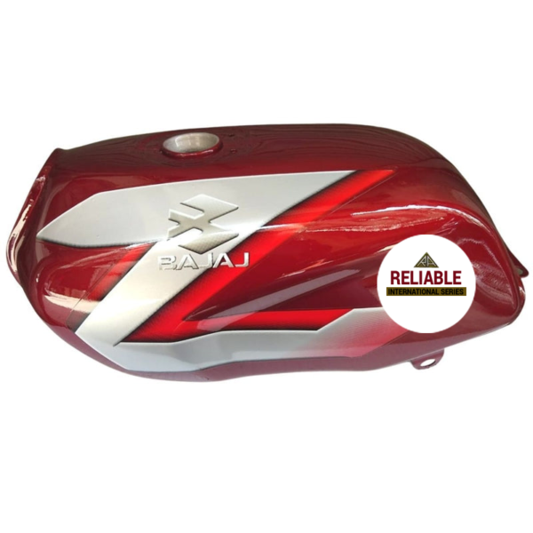 Ensons Petrol Tank for Bajaj CT 100 (Red/Silver)