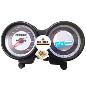 MINDA Analog Speedometer for Bajaj Platina 100 | 8 Pin with White Coupler